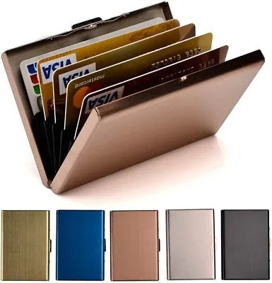 £3.59 • Buy RFID Blocking Credit Card Holders Aluminum Protector Metal Wallet Thin Case Box.