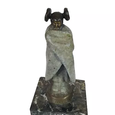 Hopi Woman Bronze Sculpture On Marble Box Huberto Maestas 26/50 Damaged Marble • $595