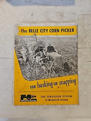 Vintage 1950 FERGUSON  BELLE CITY CORN PICKER Sales Brochure • $17.05