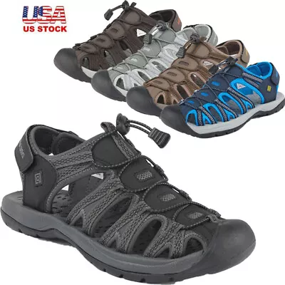 Men's Hiking Adventurous Sandals Closed Toe Outdoor Beach Sport Fisherman Shoes • $29.99