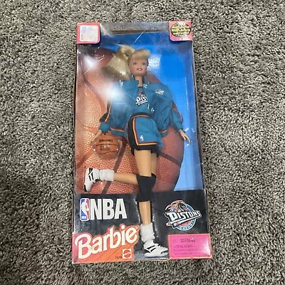 Vintage Barbie NBA Detroit Pistons 1998 Barbie Doll Damaged Box • $25