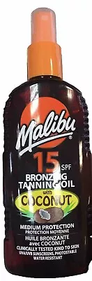 Malibu Bronzing Tanning Oil Spray With Coconut SPF15 2 X 200ml Medium Protection • £15