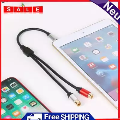 3.5mm Male To 2RCA Female Cable Aux Cable Stereo Output Audio Splitter Adapter • $12.64