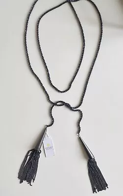 Kendra Scott Phara Double-Wrap Lariat Necklace In Gunmetal • £25