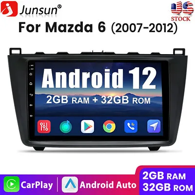 For Mazda 6 2007-2012 9 Android 12 Car Stereo Radio WIFI GPS Navi CarPlay 2+32GB • $139.99