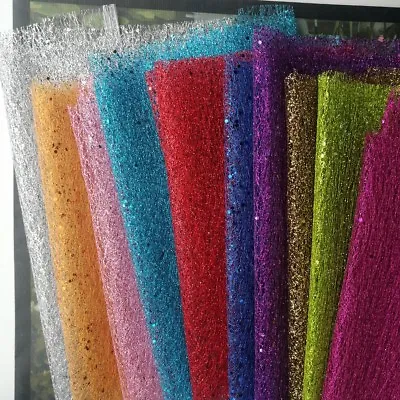 £2.40 • Buy Glitter Spider Web Net Tulle Sparkly  Crafts Fabric 12  Inches Width UK Seller