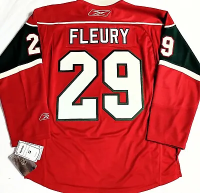 Retro-men-nwt-md Marc-andre Fleury Minnesota Wild Licensed Reebok Hockey Jersey • $199.99