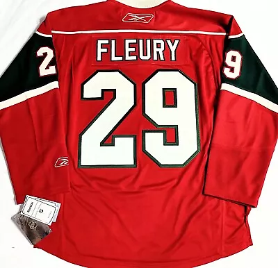 Retro-nwt-men-lg Marc-andre Fleury Minnesota Wild Licensed Reebok Hockey Jersey • $199.99