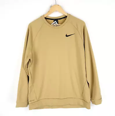 NIKE Dri Fit Sweatshirt Embroidered Chest Logo SZ L ( T771) • $18.59