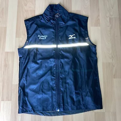 Mizuno Adult Small Safety Reflective Running Vest  Marathon Full Zip Mesh NWOT • $15.55