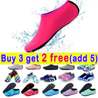 Adults Kids Quick Dry Aqua Socks Water Shoes Beach Surfing.Swim Non-slip Wetsuit • £2.49