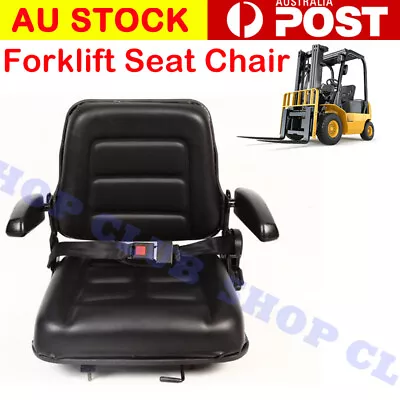 Tractor Seat Forklift Excavator Universal Suspension Backrest Truck Chair Adjust • $148