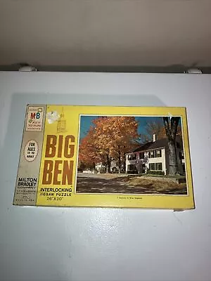 Vintage 1968 Milton Bradley Big Ben Autumn In New England 1000 Pc Puzzle • $14