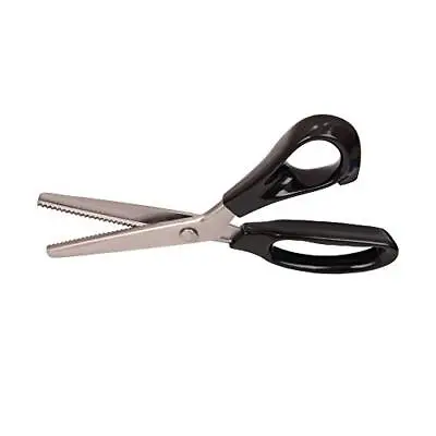 Fabric Pinking Shears Craft Scissors，Serrated Scalloped Stainless Steel Handl... • $18.37