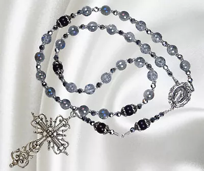 Handmade Anglican Rosary Episcopal Rosary Rainbow Quartz Beads And Amethyst • $70