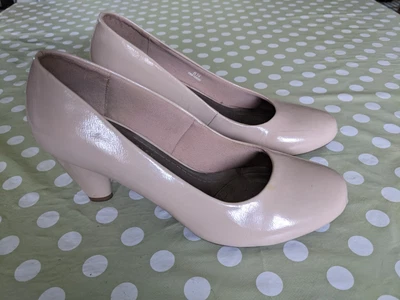 £7.99 • Buy Ladies M&S Footglove Leather Nude/Beige Wider Fit Court Shoes - Size 5.5