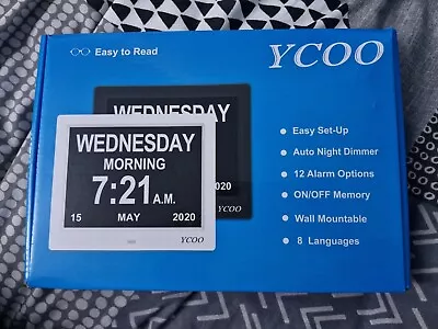 YCOO 7 Inch Digital Day Calendar Clock For Memory Loss Dementia And The Elderly • £25