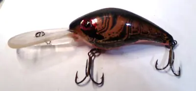 Vintage MANN'S Fishing Lure - Overall 5  With Red Eyes And Black Design • $12.15