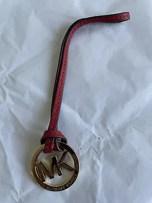 Michael Kors MK Purse Key Bag Charm W/ Leather Strap Red • $12