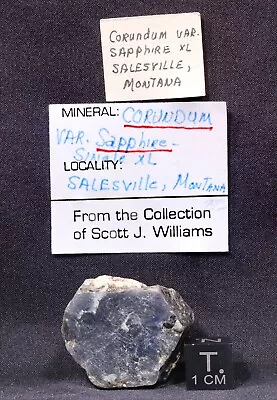 104 Ct Blue Sapphire Crystal From Gallatin County Montana Corundum - 2.9 Cm • $149.99