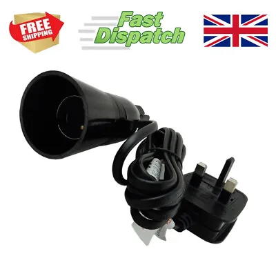 Wine Bottle Light Lamp Adaptor Kit Fitting 2m UK Plug Vintage Black • £7.99