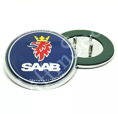 Saab Bonnet Hood Front Badge Emblem 93 95 9-3 9-5 Year 03-10 12844161 3Pin Blue • £7.99