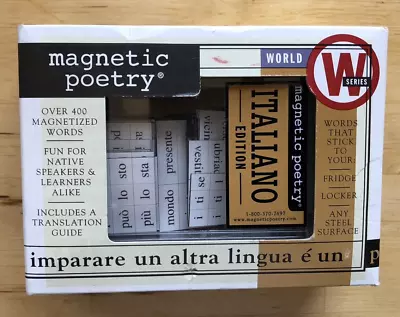 Vintage Magnetic Poetry Set: Italiano Edition 400+ Magnetized Italian Words • $16