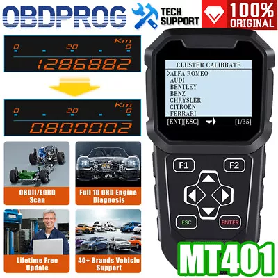 OBDPROG Car Mileage Adjustment Odometer Correction OBD2 Scanner Diagnostic Tool • $289