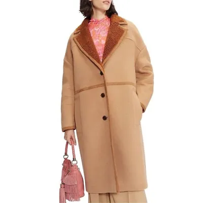 Ted Baker Women  Joanahh Oversized Cocoon Wool Coat All Size Camel Rrp£425 • £120