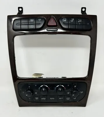 02-05 Mercedes Benz W203 C240 C230 Ac Climate Control Heater Woodgrain Trim Oem • $143.99