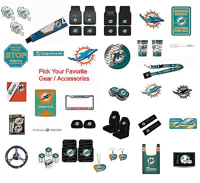 New NFL Miami Dolphins Pick Your Gear / Car Truck Accessories Official Licensed • $20.66