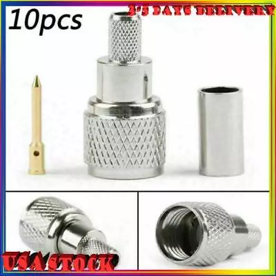 10Pcs Mini-UHF Male Crimps Connector Fit For RG-58/U Cable  Radio Antenna!! • $13.61