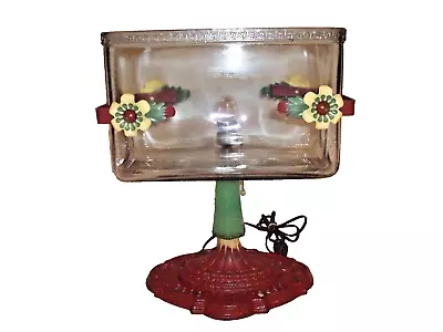 Antique Vintage Large Fish Bowl Tank Holder Houze Glass Light Art Deco • $495