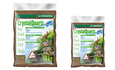 £16.99 • Buy Dennerle Crystal Quartz Gravel Dark Brown Aquarium Fish Tank Substrate 5kg 10kg