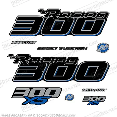 Fits Mercury Racing Optimax 300XS DFI DECAL SET BLUE 8M0121262 • $149.95