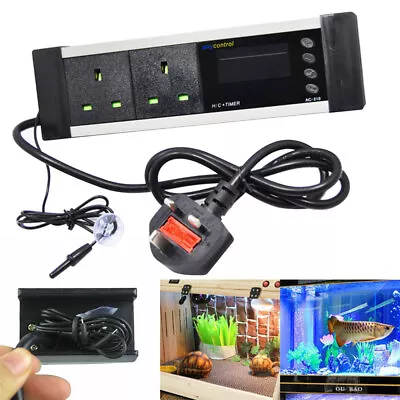 LCD Digital Reptile Snake Aquarium Day Night Timer Thermostat Temp Controller • £27.29