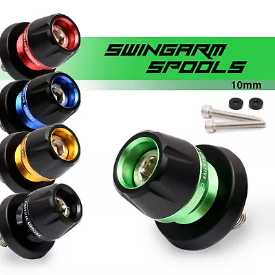 BB01 10MM Green Rear Swingarm Spools For ZX-10R Ninja 04 05 06 07 08 09 10 • $29.40