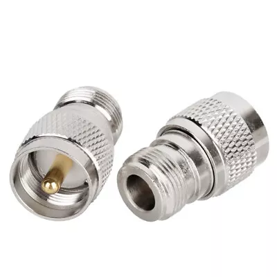 N Female Jcak To UHF Male PL259 Straight RF Connector Adapter Nickelplated New • $2.29