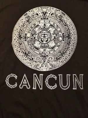 Cancun Mexico Mayan Calendar Black T-Shirt Size Medium • $7