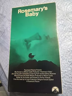 Rosemary’s Baby VHS Tape (Mia Farrow John Cassavetes 1988) • $8.99