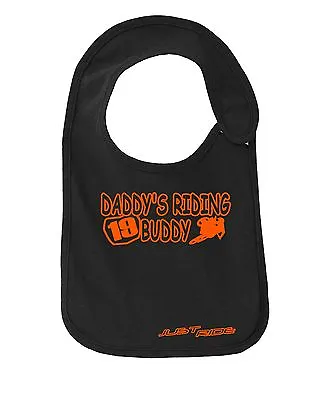 Daddy's Riding Buddy Baby Bib Infant Motocross MX Dirt Bike Just Ride • $14.99