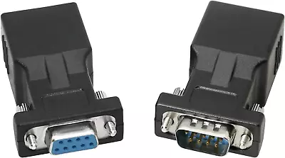 DB9 RS232 To RJ45 Extender DB9 9-Pin Serial Port Female&Male To RJ45 CAT5 CAT6  • $13.13