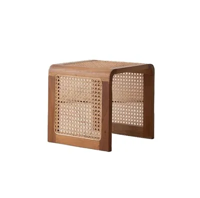 Vine Woven Japanese Square Space Saving Solid Wood CoffeeTable For Modern Living • £189.71