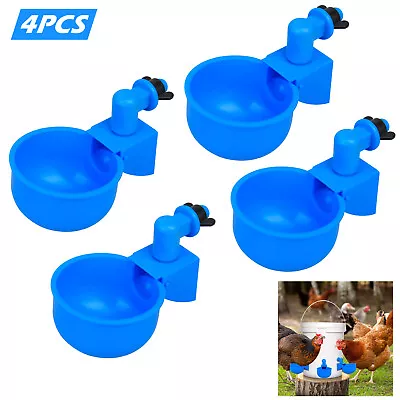 Automatic Water Cups Poultry Feeder Watering Chicken Duck Quail Drinking Set • $5.99