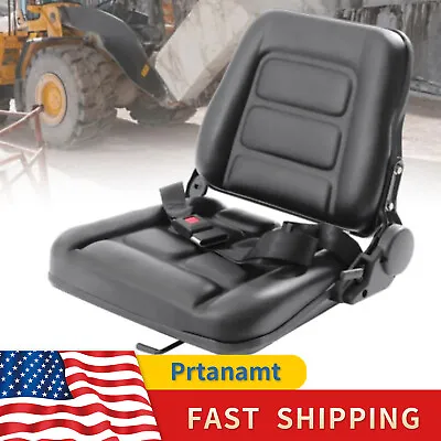 Black Universal Forklift Seat Fits For Clark Cat Hyster Yale Toyota Mitsubishi • $142