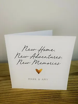 £2.99 • Buy Personalised New Home Card - Handmade - Personalised With Names 