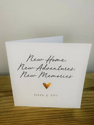 £2.99 • Buy Personalised New Home Card - Handmade - Personalised With Names 