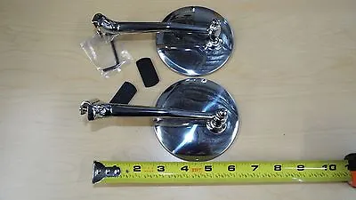 2 (pair)  Outside Door Peep 4 Inch Mirror HOT ROD FORD CHEVY DODGERAT ROD • $48.95