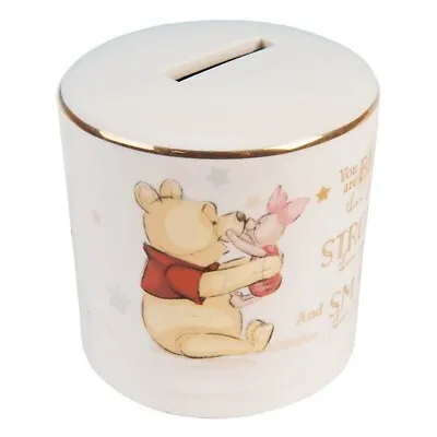 NEW Disney Baby Winnie The Pooh Ceramic Money Piggy Bank Sweet Baby Shower Gift! • $33.99