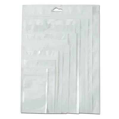 White Clear Plastic For Zip Retail Pearl Lock Packaging Hang Bags Accessories  • $297